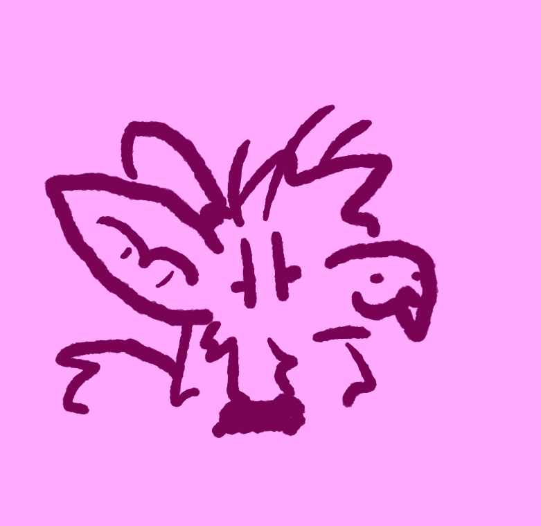 sketch of me talking happily and sadly with ear and expression changes and bouncing up and down