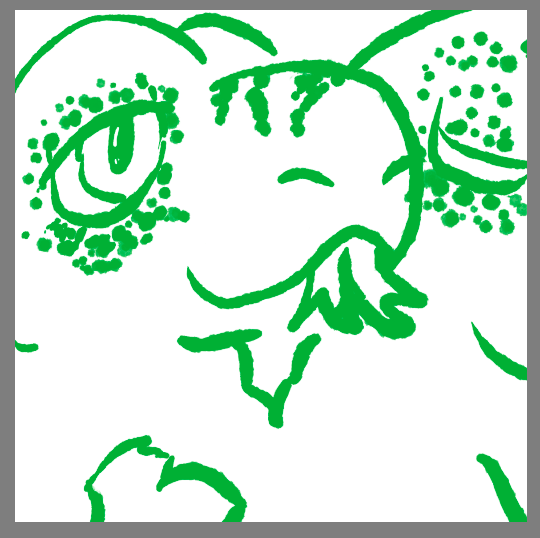 a closeup of 1.5 niss heads eye in green