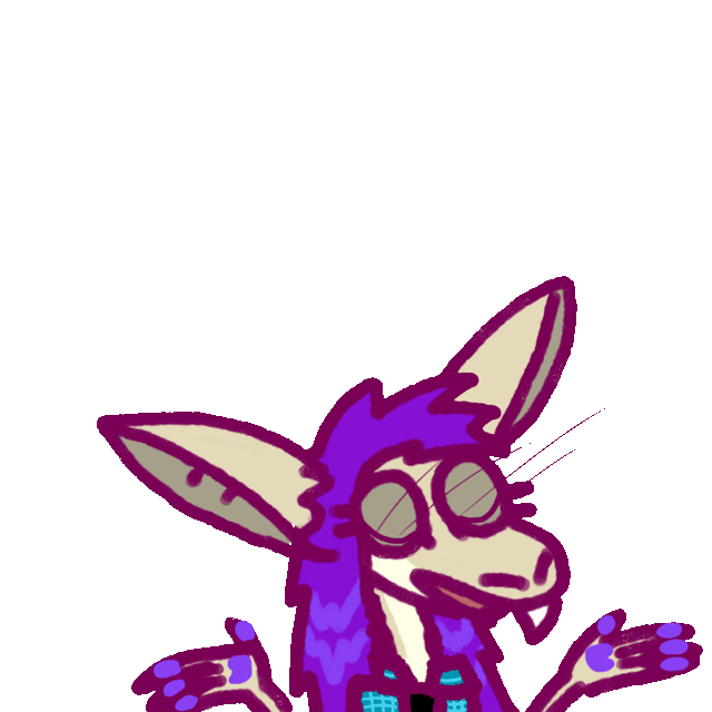 a yinglet smugly shrugging and talking, wearing a blue check shirt