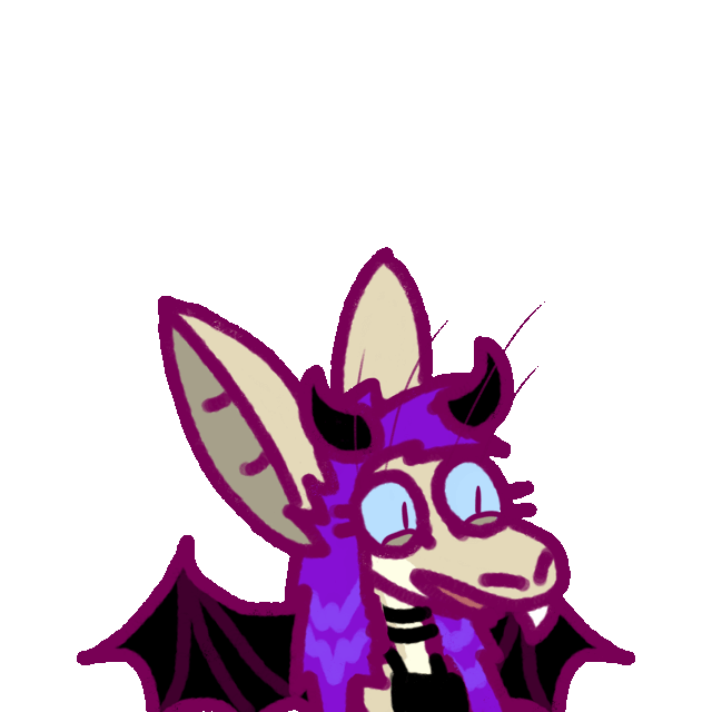 a happy yinglet talking, dressed as a demon